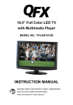 QFX TV-LED1912D Instruction manual