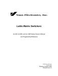 Vaux Electronics Lattis 800 Series Owner`s manual