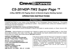 CrimeStopper CS-2014.DPII.FM.TW2 Operating instructions