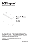 Dimplex DF2426 Owner`s manual