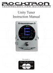 Rocktron Unity Tuner Instruction manual