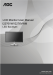 AOC I2276VWM User`s manual