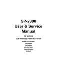 Clary Corporation SP2000SR Service manual