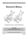 MTD 390 Shown Operator`s manual