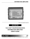 Altinex 6 Out Mac Distribution Amplifier DA1406WM User`s guide