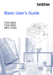 Brother IntelliFax-2840 User`s guide