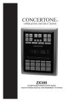 Concertone ZX300 Operating instructions