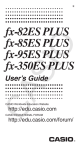 Casio FX-95 User`s guide