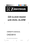 Emerson CKD3810 Owner`s manual