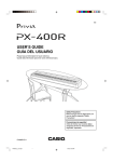 Casio PX-400R User`s guide