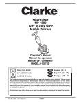 Clarke 01207SD Operator`s manual
