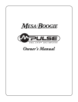 Mesa/Boogie M-PULSE Owner`s manual