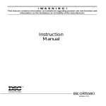DSC ESCORT558O Instruction manual