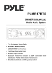 Pyle PLMR17BTS Owner`s manual