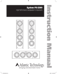 Atlantic Technology FS-3200 Instruction manual