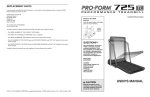 ProForm 725 Ex W/mat User`s manual