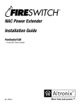 Altronix FireSwitch108 Installation guide