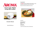 Aroma ARC-896 Instruction manual
