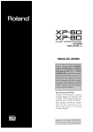 Roland XP-60 Operating instructions