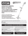 Ryobi P2200 Operator`s manual