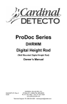 Detecto DHRWM Owner`s manual