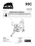 Alamo RHINO 95C Operator`s manual