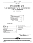 Carrier 52PQ Owner`s manual