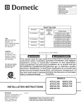 Dometic 459516.70X Specifications