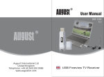 August DVB-T205 User manual
