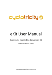 CycloTricity Electric Bicycles User manual