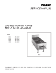 Vulcan-Hart MG60 Service manual