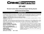 CrimeStopper SP-400 Operating instructions