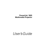 Epson PowerLite 1825 User`s guide