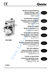 Bartscher 101.926 Instruction manual