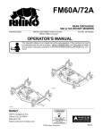 RHINO FM60A Operator`s manual