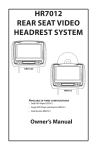 Audiovox HR7012S Owner`s manual