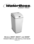 WaterBoss 900IF Owner`s manual