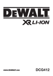 DeWalt DCG412 Technical data