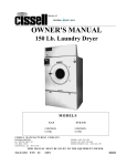 Cissell C110E Owner`s manual