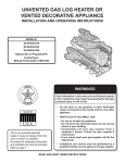 Monessen Hearth DLX18 Operating instructions