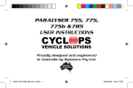 CYCLOPS PARALYSER 755 Specifications
