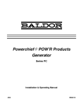 Baldor Powerchief PC Series Owner`s manual