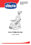 Chicco 67068 - Ride on Car Owner`s manual