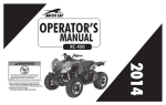 Arctic Cat XC 450i 2012 Operator`s manual