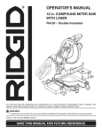 RIDGID R4120 Operator`s manual