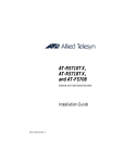 Allied Telesyn International Corp AT-FS708 Installation guide