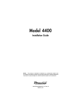 Directed Electronics 4400 Installation guide