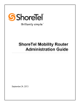 ShoreTel Mobility Router 4000 Specifications