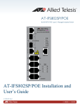 Allied Telesis AT-IFS802SP/POE User`s guide