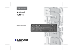 Blaupunkt Montreal RCM 45 Operating instructions